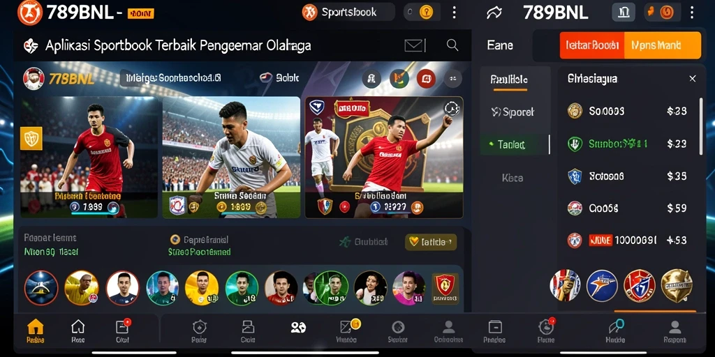 Tampilan antarmuka pengguna 789BNL yang menarik dan mudah dinavigasi.