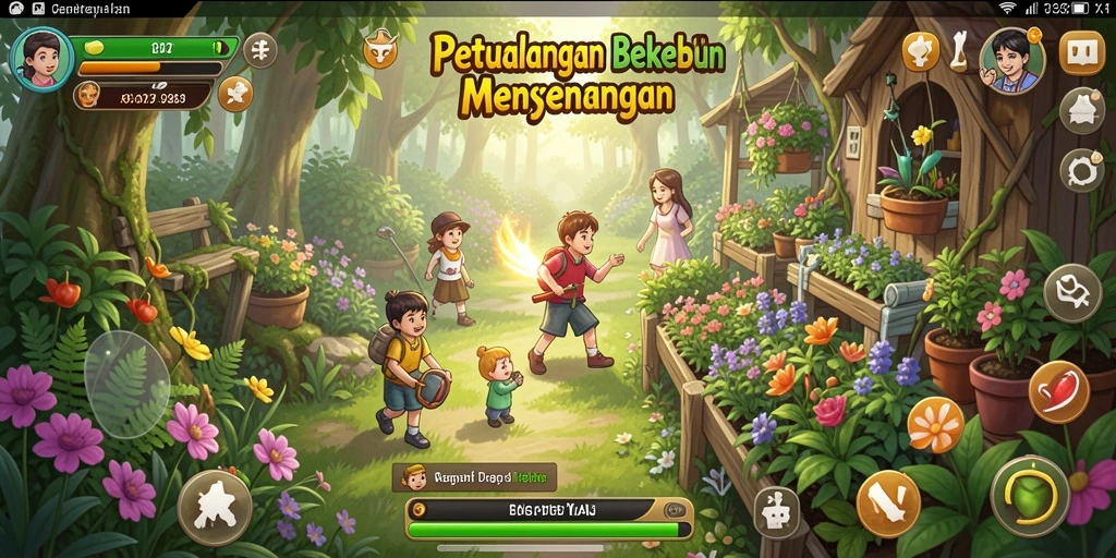 Gameplay CERI123 menunjukkan aktivitas bertani yang seru dan interaktif.