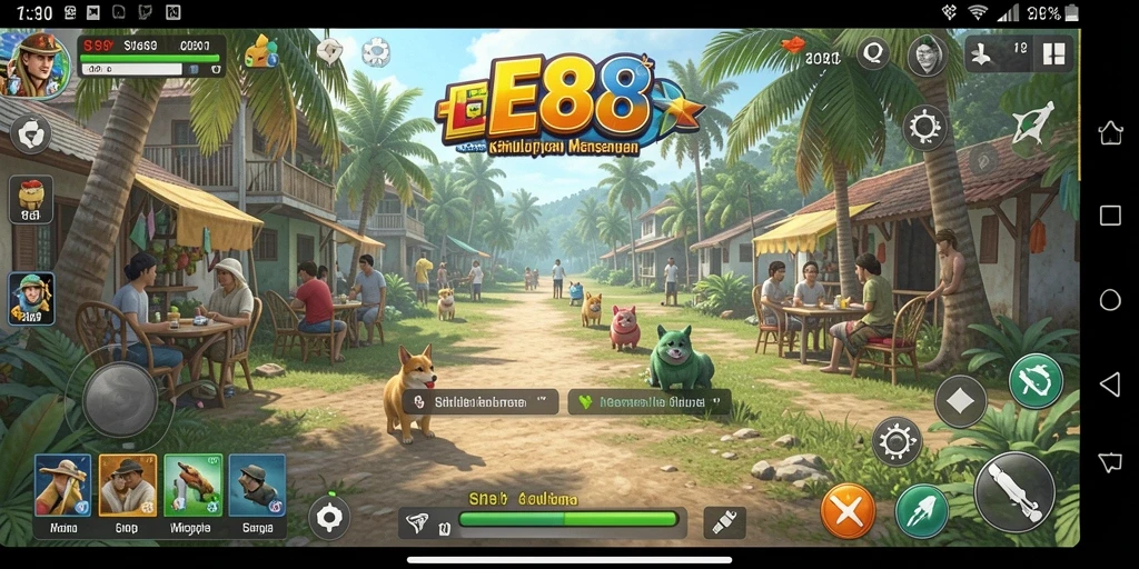 Tampilan menarik dari gameplay E88 yang memukau.