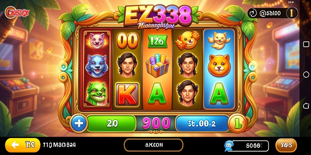 Tampilan gameplay Slot EZ338 yang menarik dan penuh warna.