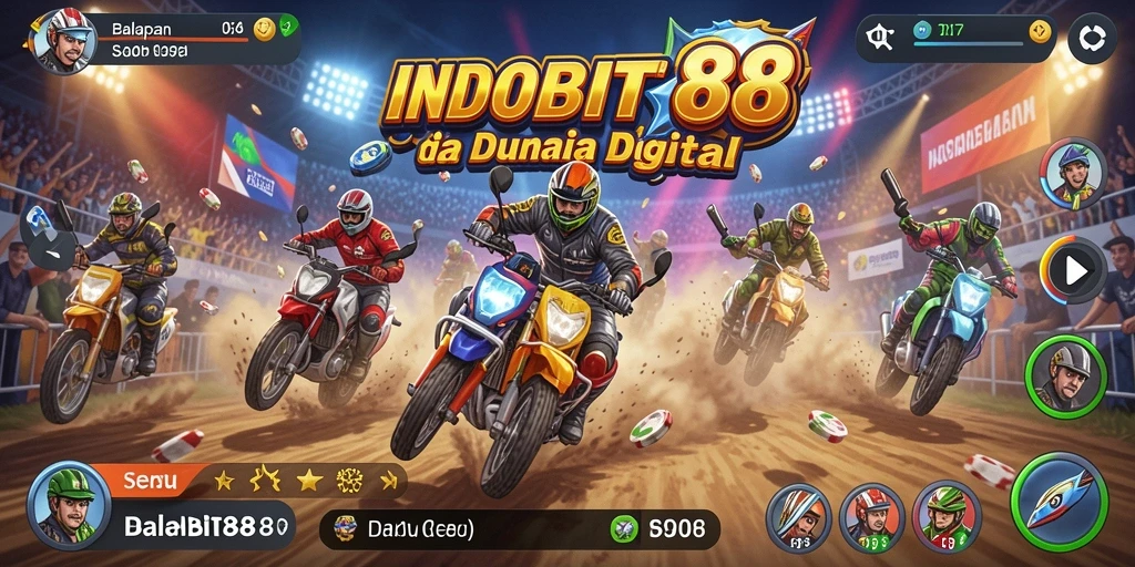 Tampilan gameplay balapan yang mendebarkan dari INDOBIT88.