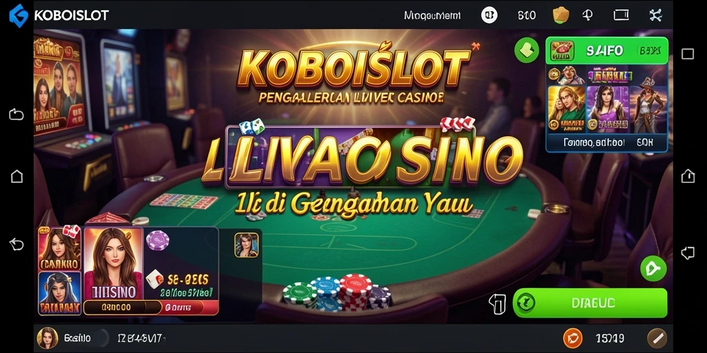 Tampilan gameplay Live Casino KOBOISLOT yang menakjubkan dan interaktif.