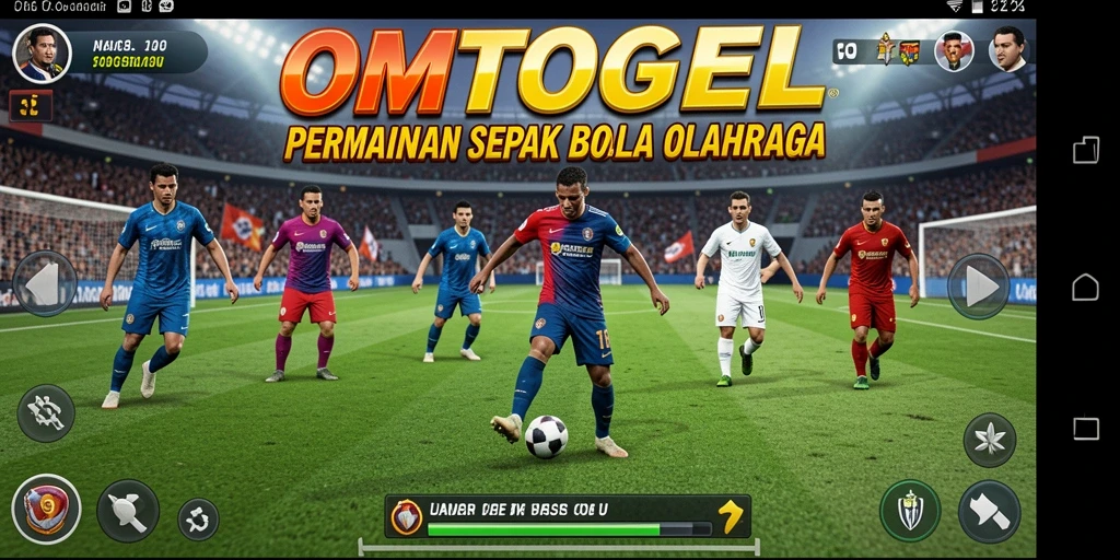 Tampilan gameplay menarik dari OMTOGEL dengan aksi sepak bola yang intens.