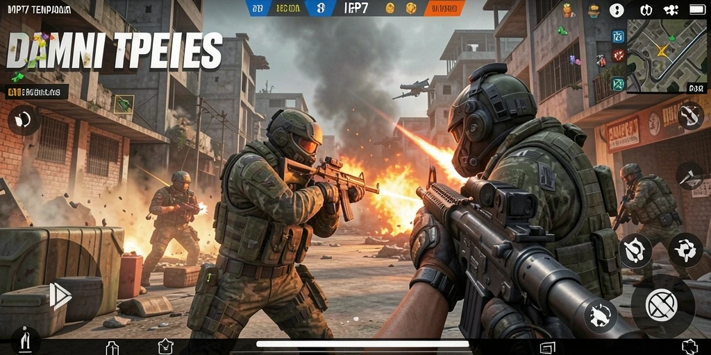 Tangkapan layar gameplay PP7 menampilkan aksi tembak-menembak yang mendebarkan.