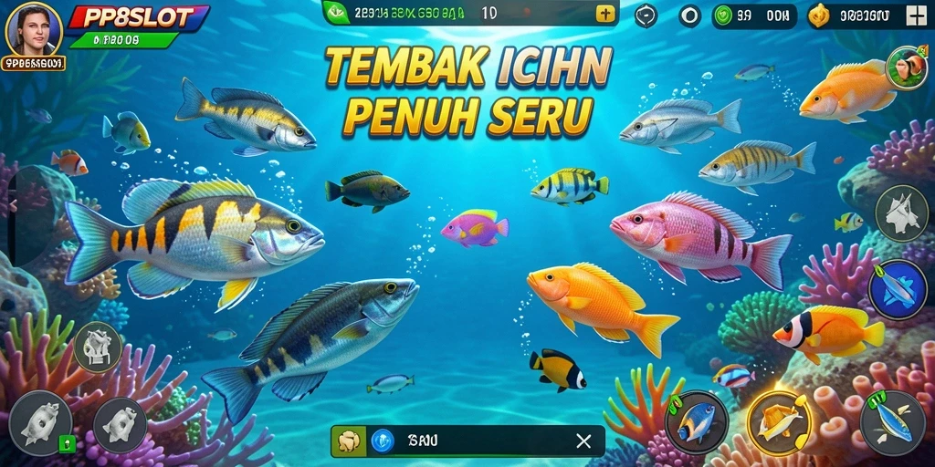 Screenshot utama menampilkan aksi seru Tembak Ikan di PP8SLOT.