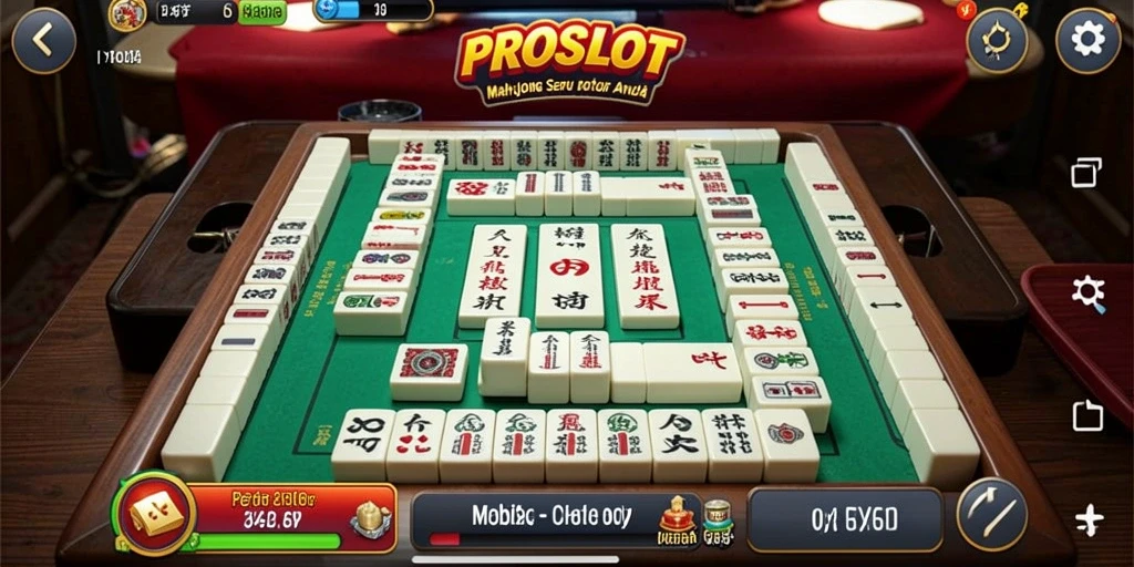 Tampilan gameplay Mahjong yang menarik dan menantang di PROSLOT.