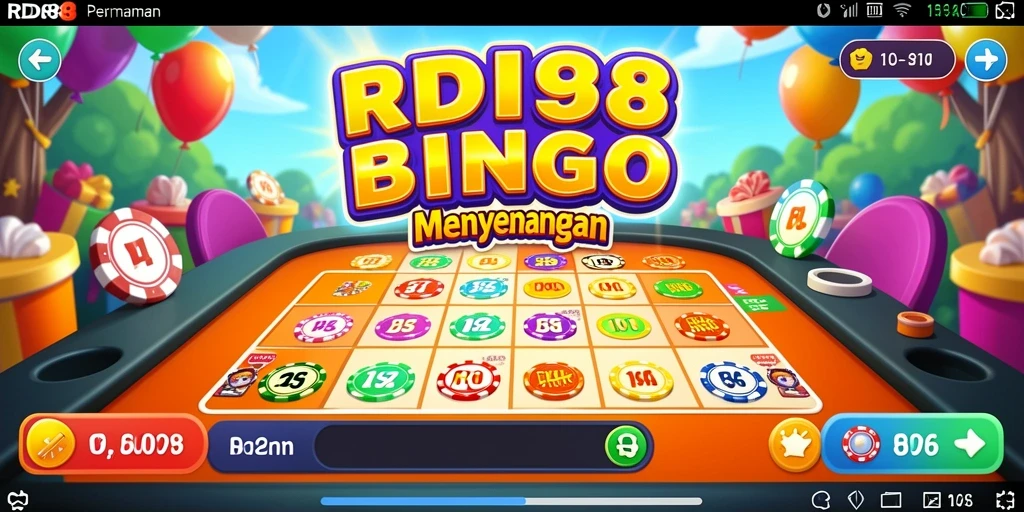 Screenshot gameplay RDI88 yang menampilkan suasana Bingo penuh warna.