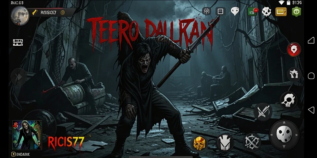 Gameplay RICIS77 menunjukkan ketegangan dan horor yang mencekam.